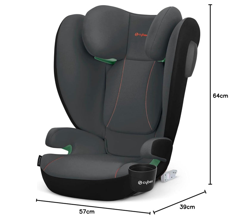 CYBEX Silver Kinder-Autositz Solution B4 i-Fix, Inkl. Getränkehalter, Für Autos mit und ohne ISOFIX,