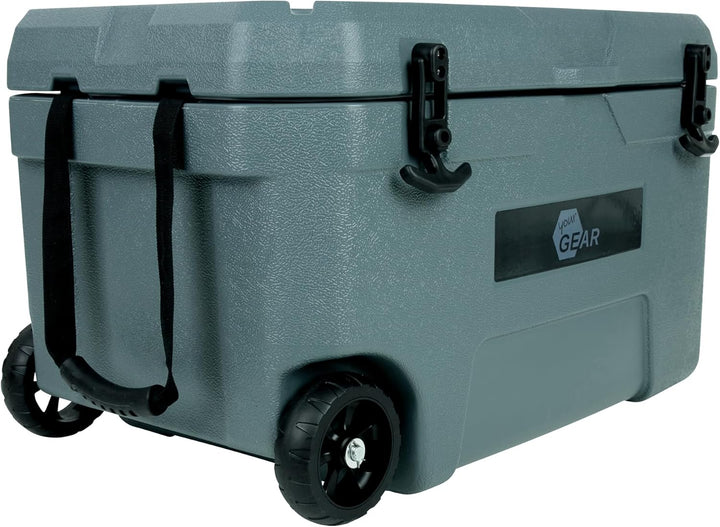 your GEAR Katmai Kühlbox 50L Volumen, 213h Kühlung, Robuste Thermobox mit Rollen, Energieeffizient,