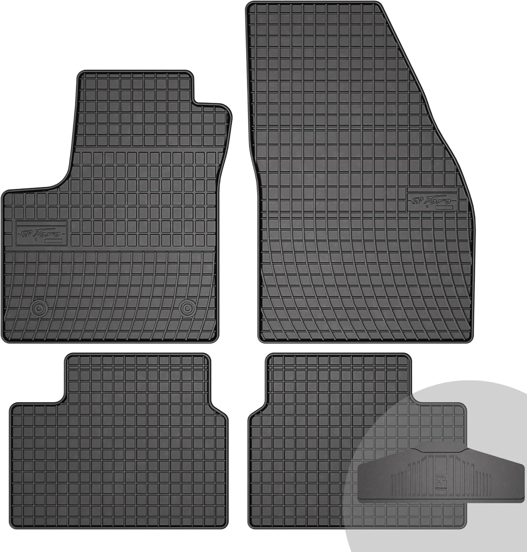 FROGUM EL Toro Gummimatten Ganzjähriges-Set von Autofussmatte Auto Fussmatten für Opel Meriva B 2010