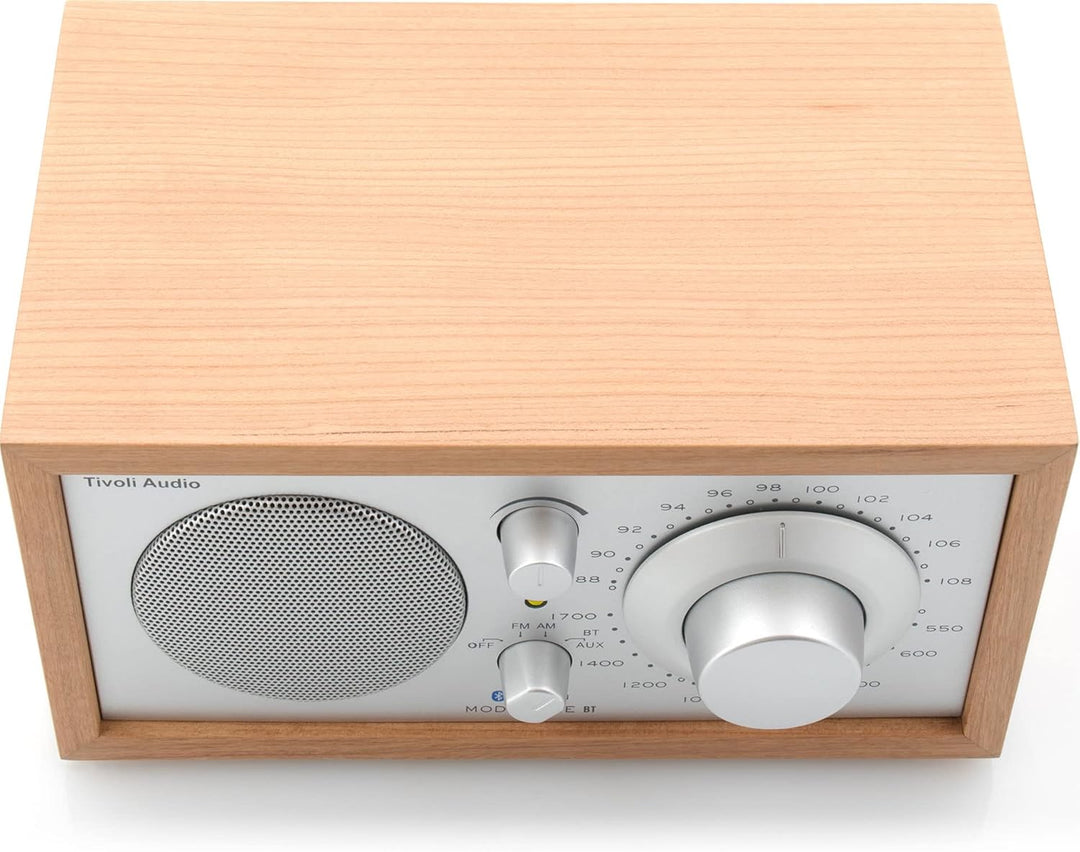 Tivoli Audio Model One BT Bluetooth UKW-/MW-Tisch Radio (Kirsche/Silber), Kirsche/Silber