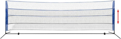 vidaXL Badmintonnetz Set mit 3 Bälle Federballnetz Volleyballnetz 300/500x155 cm 500 x 72 cm, 500 x