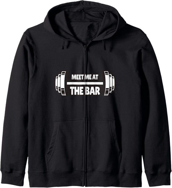 Treffen Sie mich an der Bar, Fitness-Studio Routine lustige Kapuzenjacke