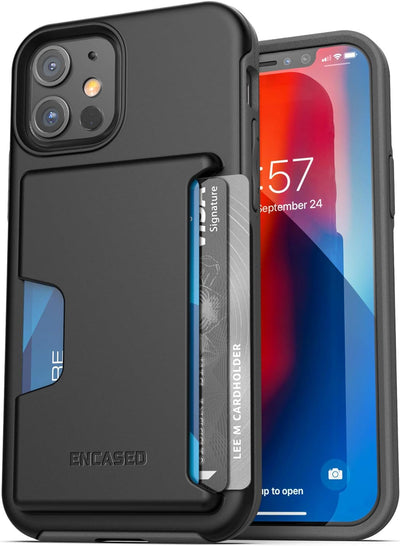 Encased Wallet Hülle für iPhone 12 Pro Max mit Kartenfach – Schutzhülle Handyhülle Stossfest Case (S