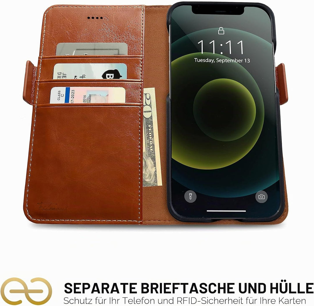 Dreem Fibonacci 2in1 Handyhülle Flipcase für iPhone 12 Mini | Magnetisches iPhone Case | TPU Etui Le