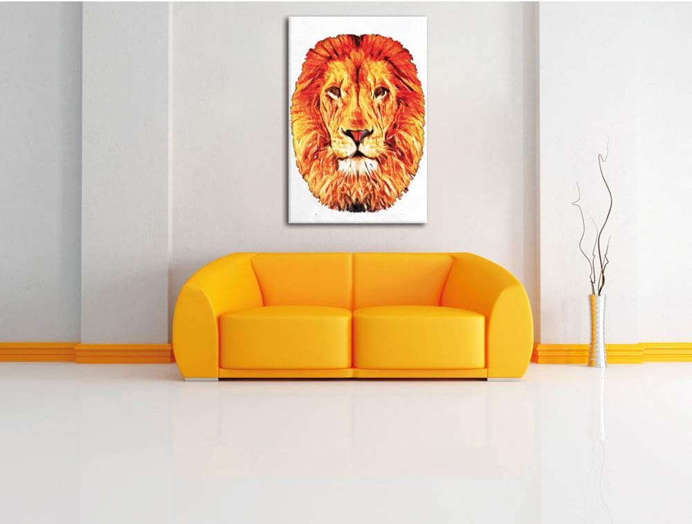 Leo white Leinwandbild Bild auf Leinwand, XXL riesige Bilder fertig gerahmt mit Keilrahmen, Kunstdru