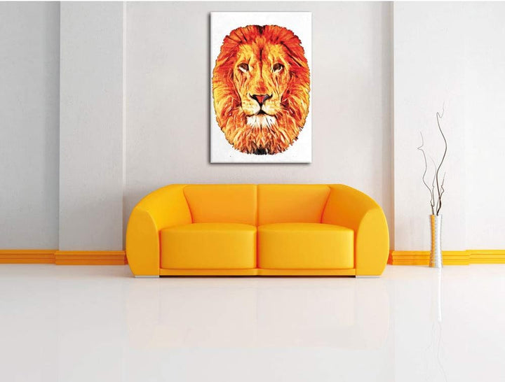 Leo white Leinwandbild Bild auf Leinwand, XXL riesige Bilder fertig gerahmt mit Keilrahmen, Kunstdru