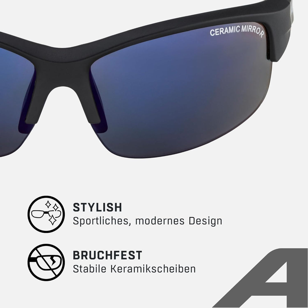 ALPINA FLEXXY YOUTH HR - Verspiegelte und Bruchsichere Sonnenbrille Mit 100% UV-Schutz Für Kinder bl