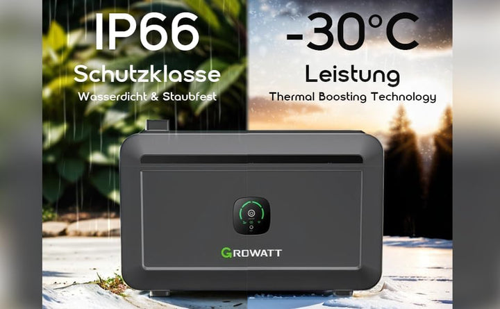 Speicher 2000 Wh für Balkonkraftwerk & Solaranlage Growatt NOAH 2000 Plug&Play System bis 8192 Wh er