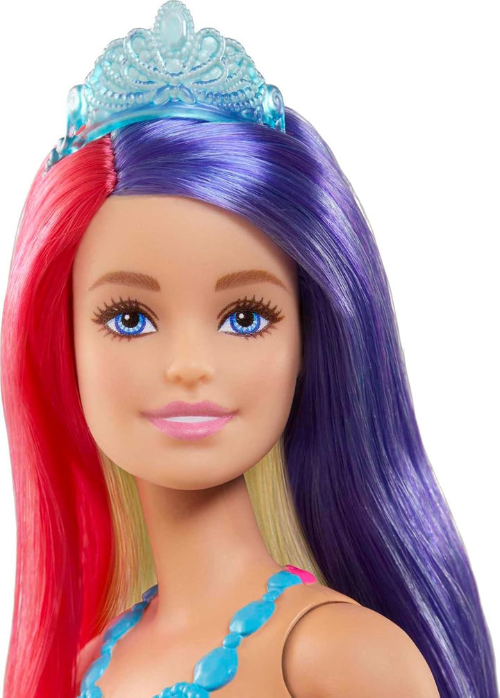 Barbie GTF38 - Dreamtopia Regenbogen Königlich (ca. 30 cm) mit extralangen Fantasiehaaren in Zwei Fa