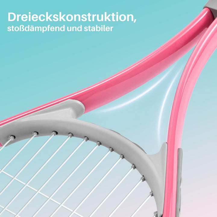 HIRALIY Tennisschläger-Set für Erwachsene, 68,6 cm, vorbespannte Tennisschläger für 2 Spieler, 2 Ove
