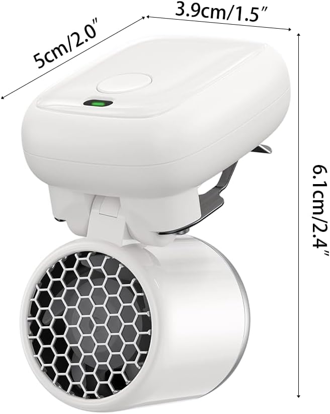 DONGKER Mini Clip-Ventilator für Baseball Cap, Faltbare Freihändig Tischventilator, 1200mAh 3 Geschw
