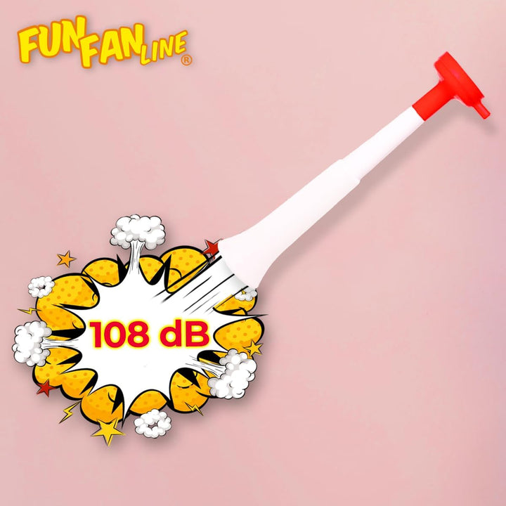 FUN FAN LINE - Pack x3 Plastik Vuvuzela Trompeten. Zubehör für Fussball- und Sportfeste. Geräuschvol