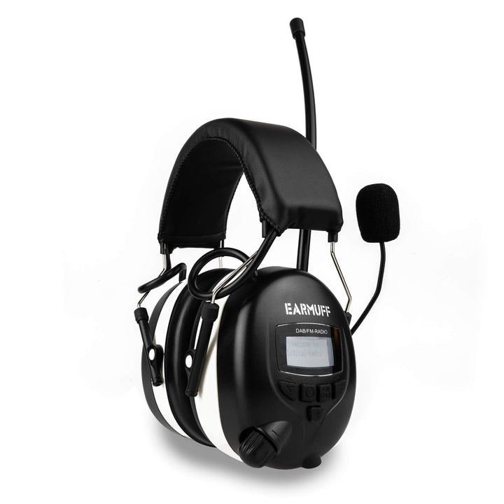 EARMUFF Gehörschutz mit DAB+ & FM 31dB Dämmung | Lieblingsradiosender & Musik über Digital Radio & F