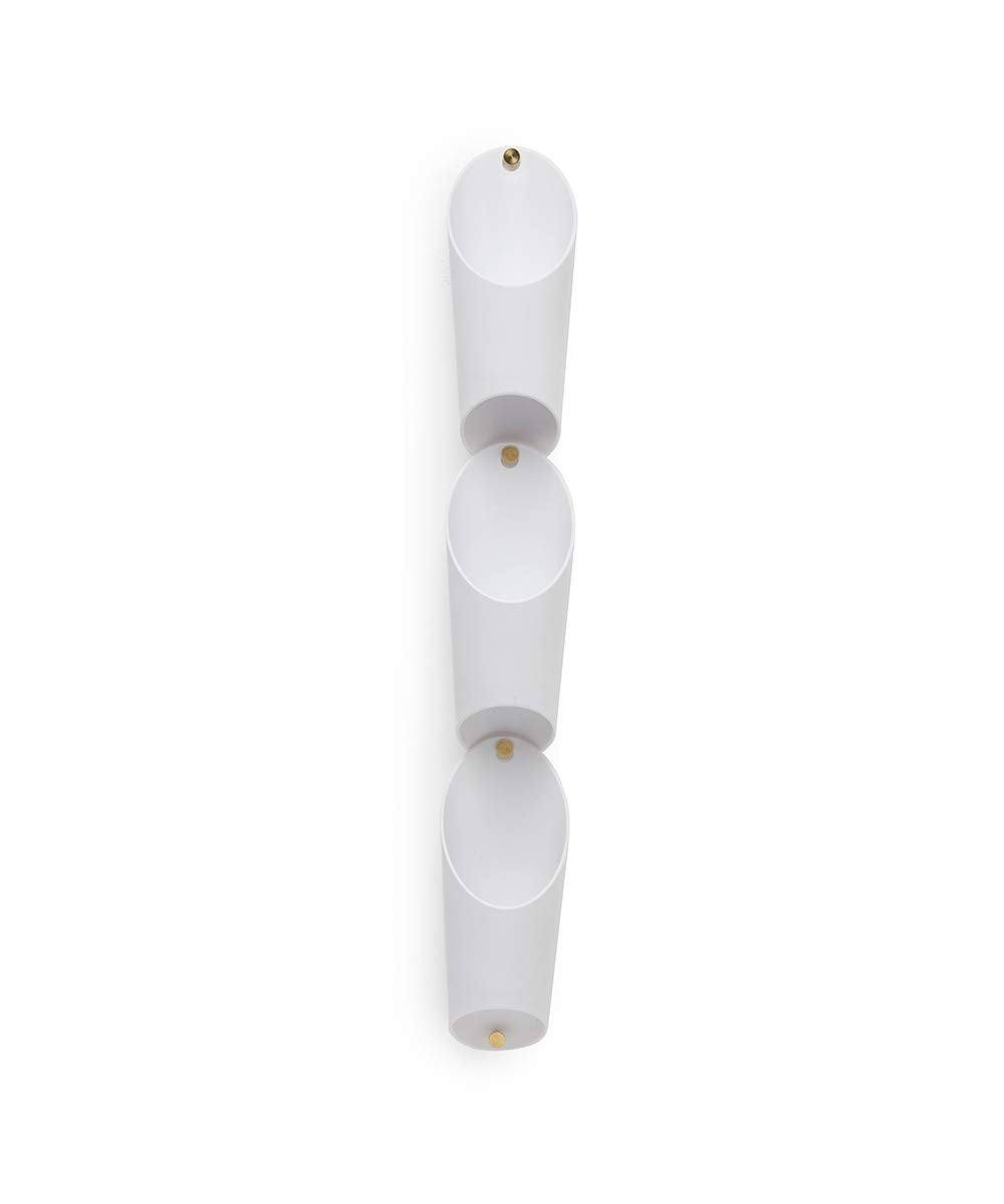 Umbra Floralink Wandvasen, Kunststoff, Weiss, 3er-Set