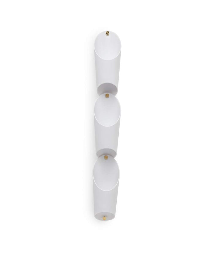 Umbra Floralink Wandvasen, Kunststoff, Weiss, 3er-Set
