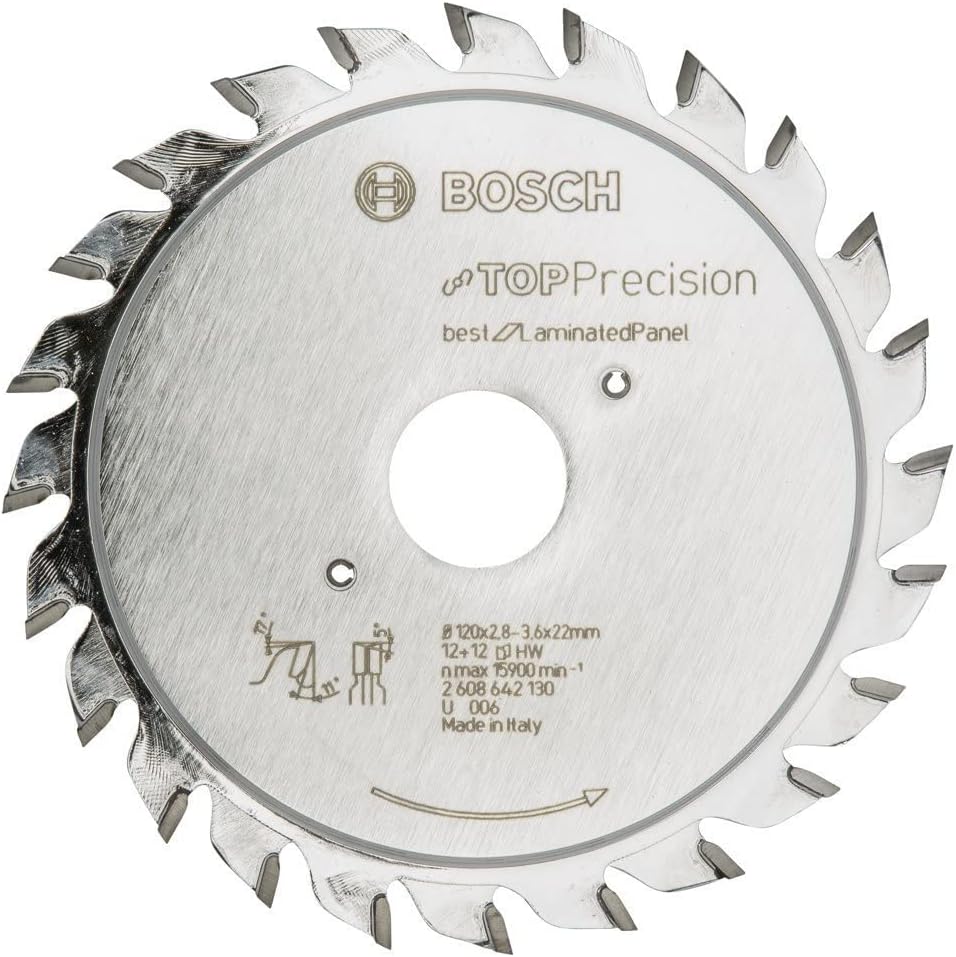 BOSCH Vorritzblatt Top Precision Best für Laminated Panel, 120 x 22 x 2,8-3,6 mm, 2608642130 120 x 2