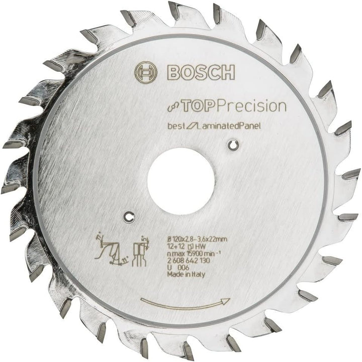 BOSCH Vorritzblatt Top Precision Best für Laminated Panel, 120 x 22 x 2,8-3,6 mm, 2608642130 120 x 2