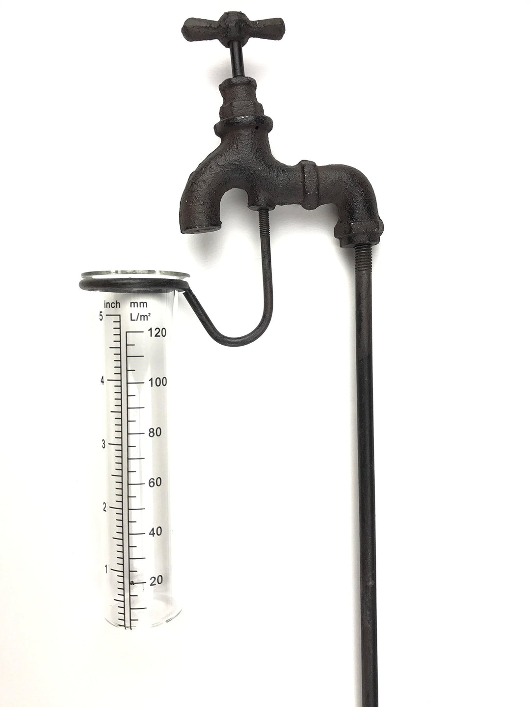 Crispe home & garden Regenmesser - Wasserhahn - dekorativ und robust - Höhe 84 cm - Niederschlagsmen