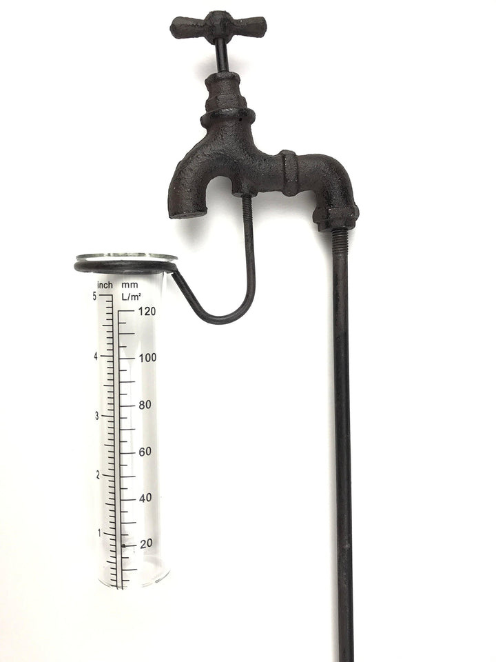 Crispe home & garden Regenmesser - Wasserhahn - dekorativ und robust - Höhe 84 cm - Niederschlagsmen