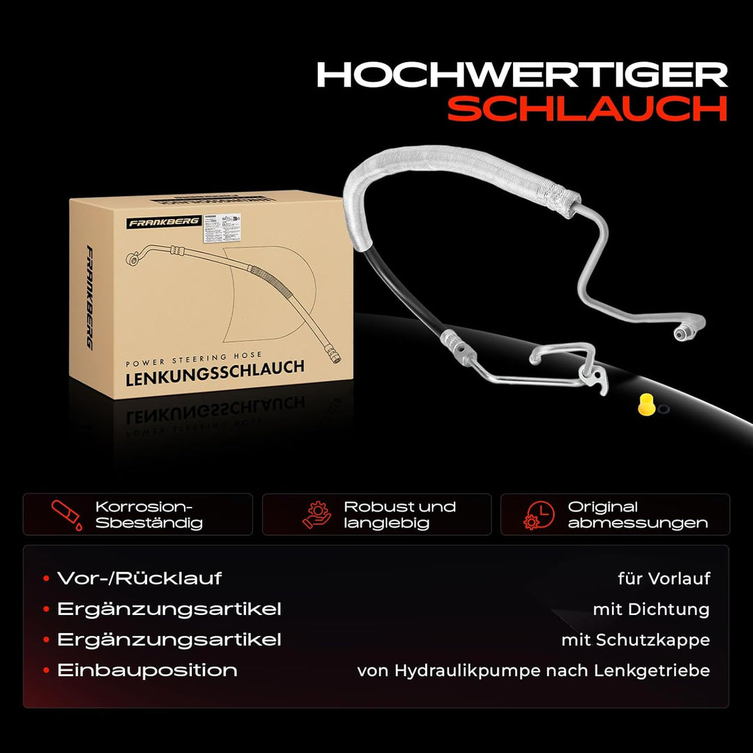 Frankberg Servolenkung Schlauch Benzin Kompatibel mit Fiesta V JD JH 1.2L-1.6L 2004-2008 Fusion JU 1