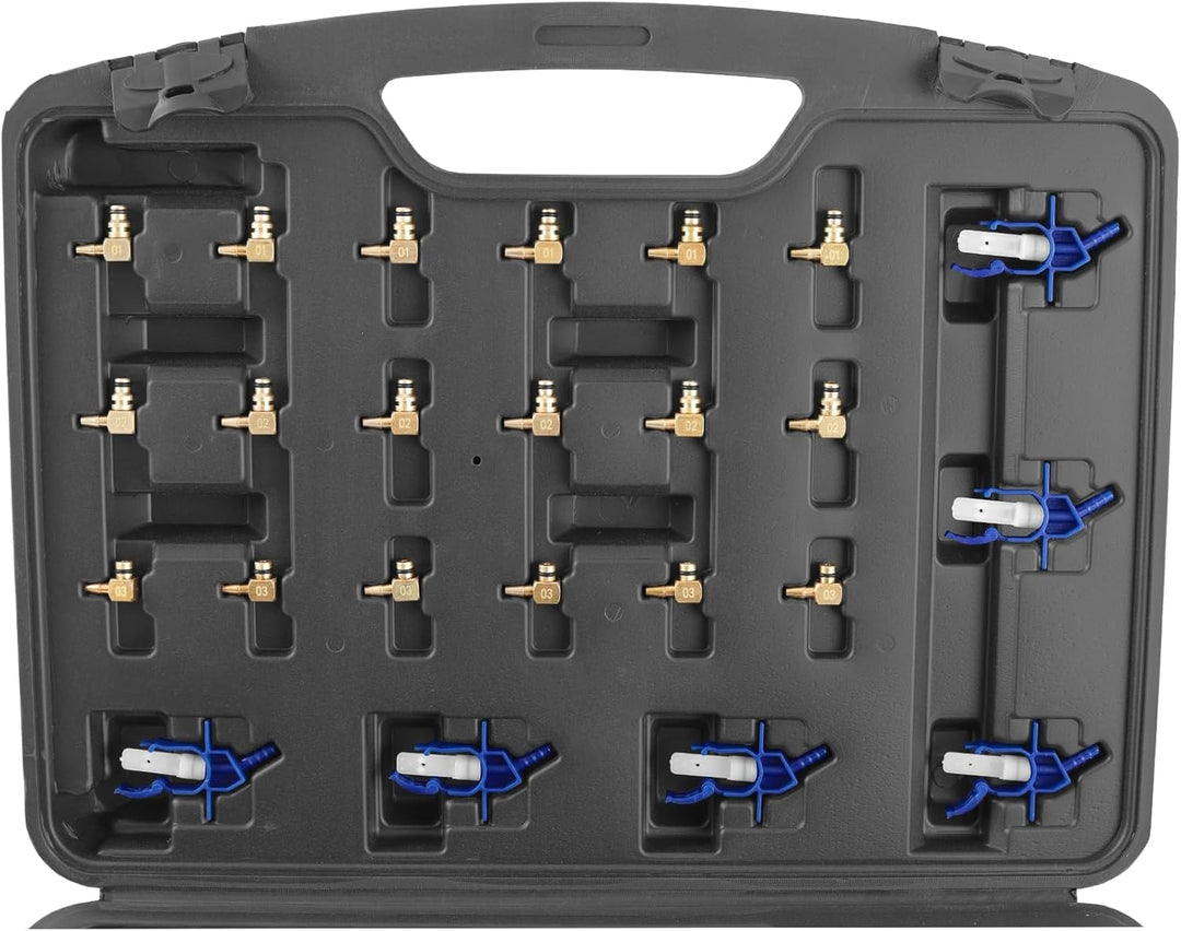 TECPO Common Rail Tester Injektor Prüfer 24 Adapter Denso Siemens Delphi Injektoren Prüfgerät Einspr