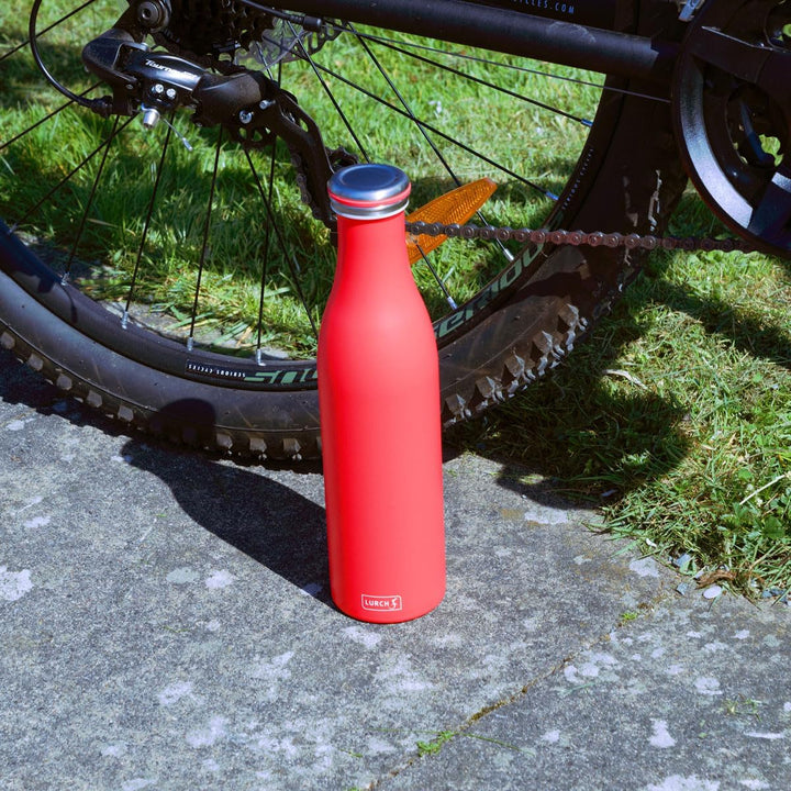 Lurch 240968 Isolierflasche/Thermoflasche für heisse und kalte Getränke aus Doppelwandigem Edelstahl