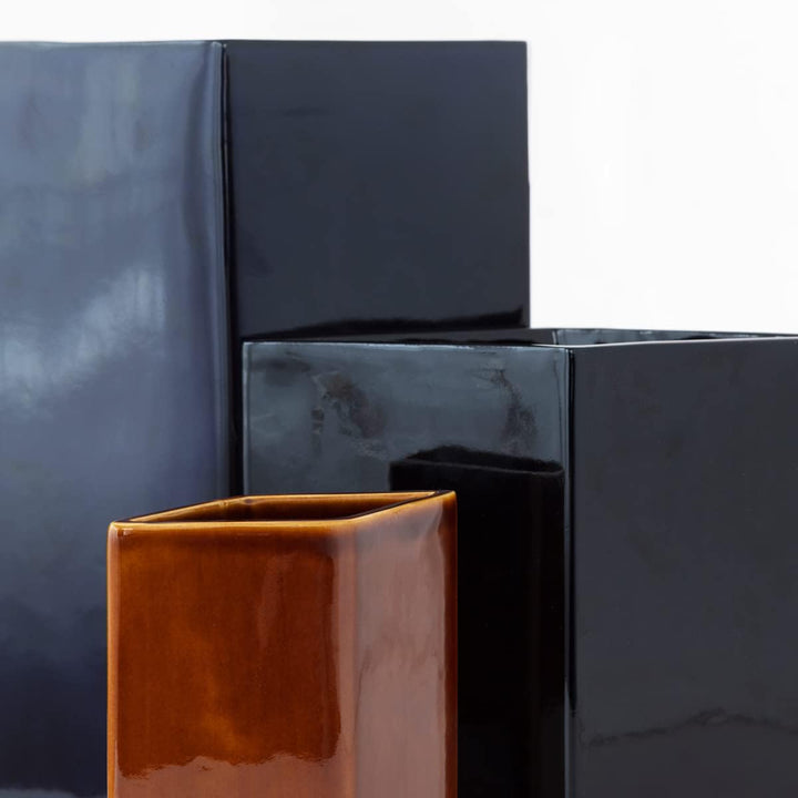 Iittala 1051704 Ruutu Vase, Keramik, schwarz Schwarz 315 mm Keramik, Schwarz 315 mm Keramik