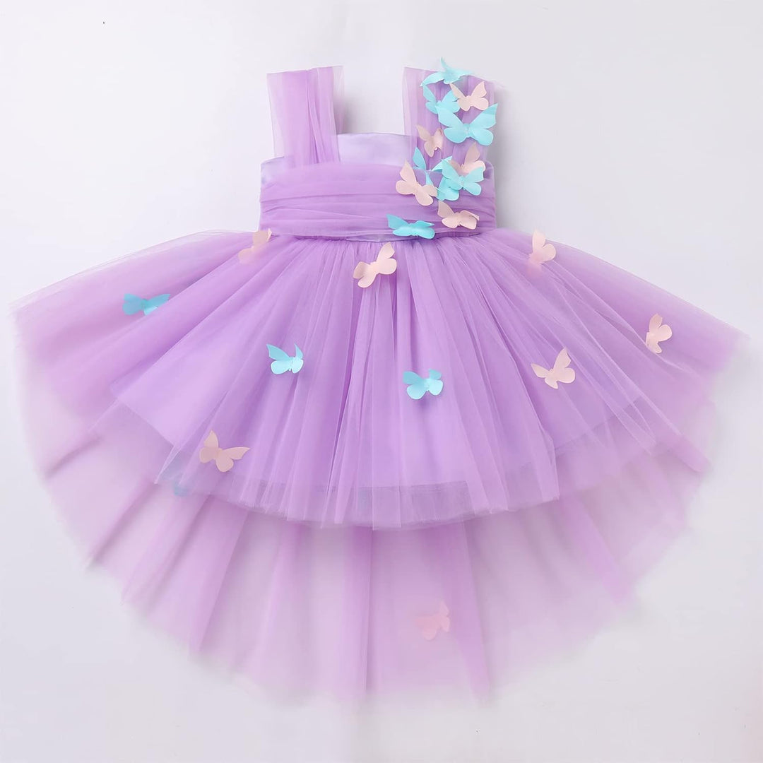 FYMNSI Baby Mädchen Prinzessin Kleid Blumenmädchenkleid Taufkleid Kleinkinder Schmetterling Festlich