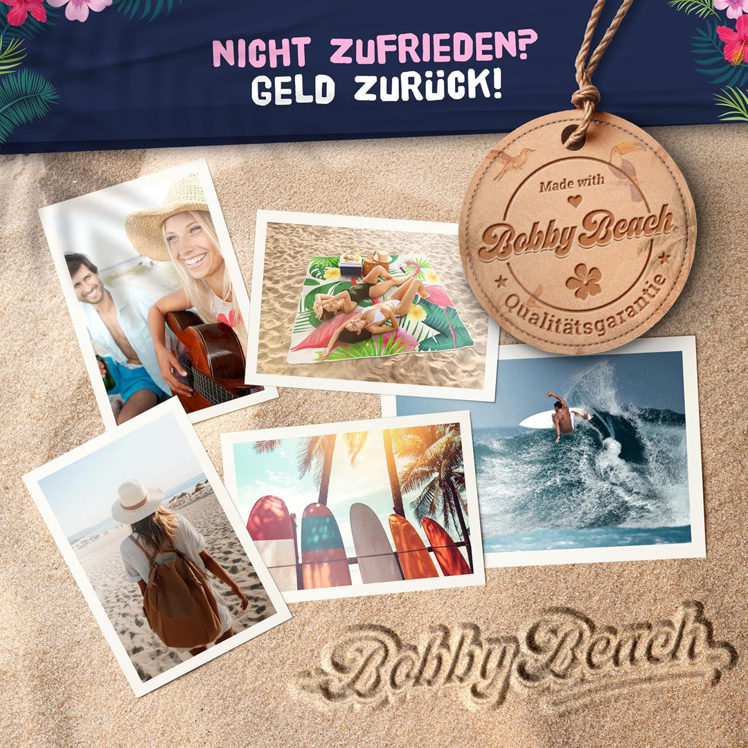 Bobby Beach Picknickdecke wasserabweisend | Stranddecke sandfrei Strandmatte gepolstert | Strandtuch