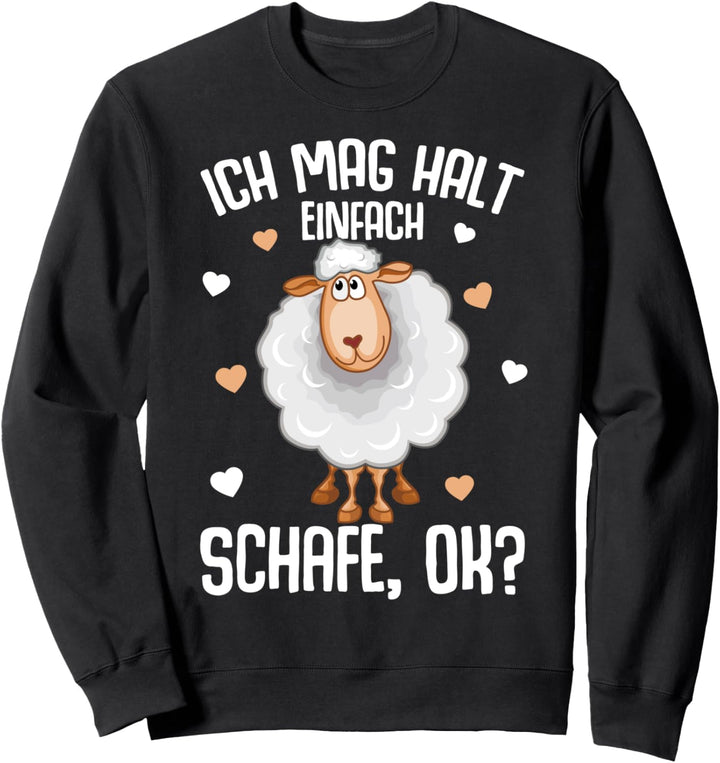Ich mag halt Schafe Schaf Kinder Mädchen Damen Sweatshirt