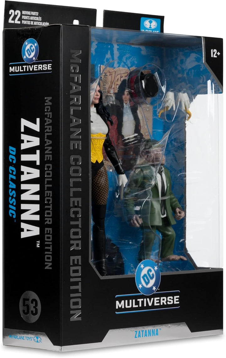 McFarlane DC Multiverse Zatanna (DC Classic) 17,8 cm Actionfigur mit Detective Chimp Collector Editi