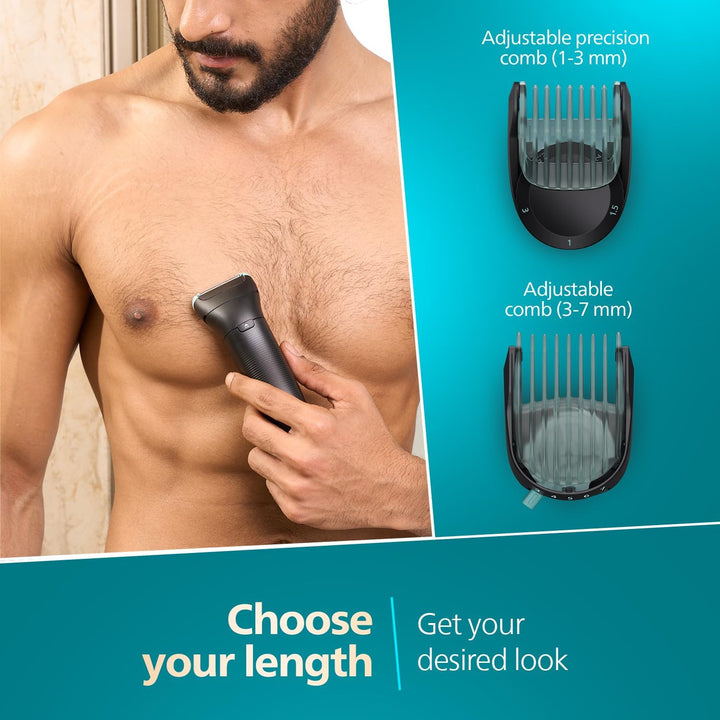 PHILIPS MULTIGROOM RASOIO CORPO BG7470/15 Wet Dry Serie 7000O