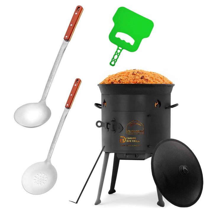 Ø36cm Uchag 2mm stahl Utschak Utschag Feldküche 12L Kazan Kasan (flacher boden) Feuerstelle Campingo