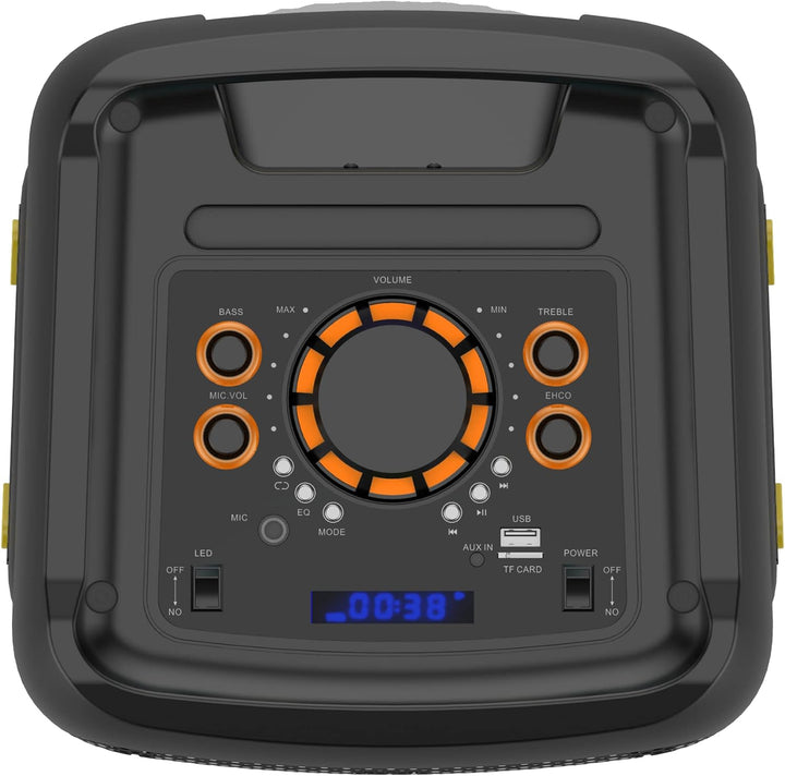 N-Gear The Flash Banger 777 Musikbox - Tragbarer Bluetooth Box mit RGB Lichteffekten und 8" Bass Lau