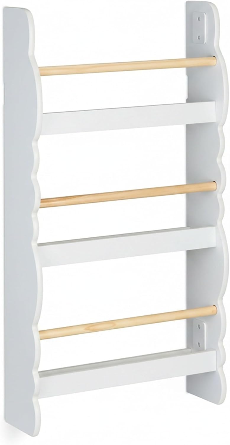 Relaxdays Bücherregal Wolke, 3 Fächer, Kinderbücherregal Wand, HxBxT: 80 x 42,5 x 14 cm, Wolkenregal