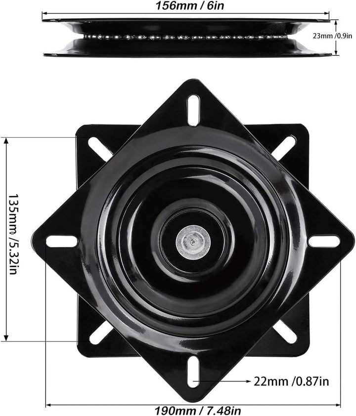 LZYKJGS Universal Möbel Drehteller, Metall Möbel Drehteller, Drehbeschlag Schwerlast, 360° Grad Swiv