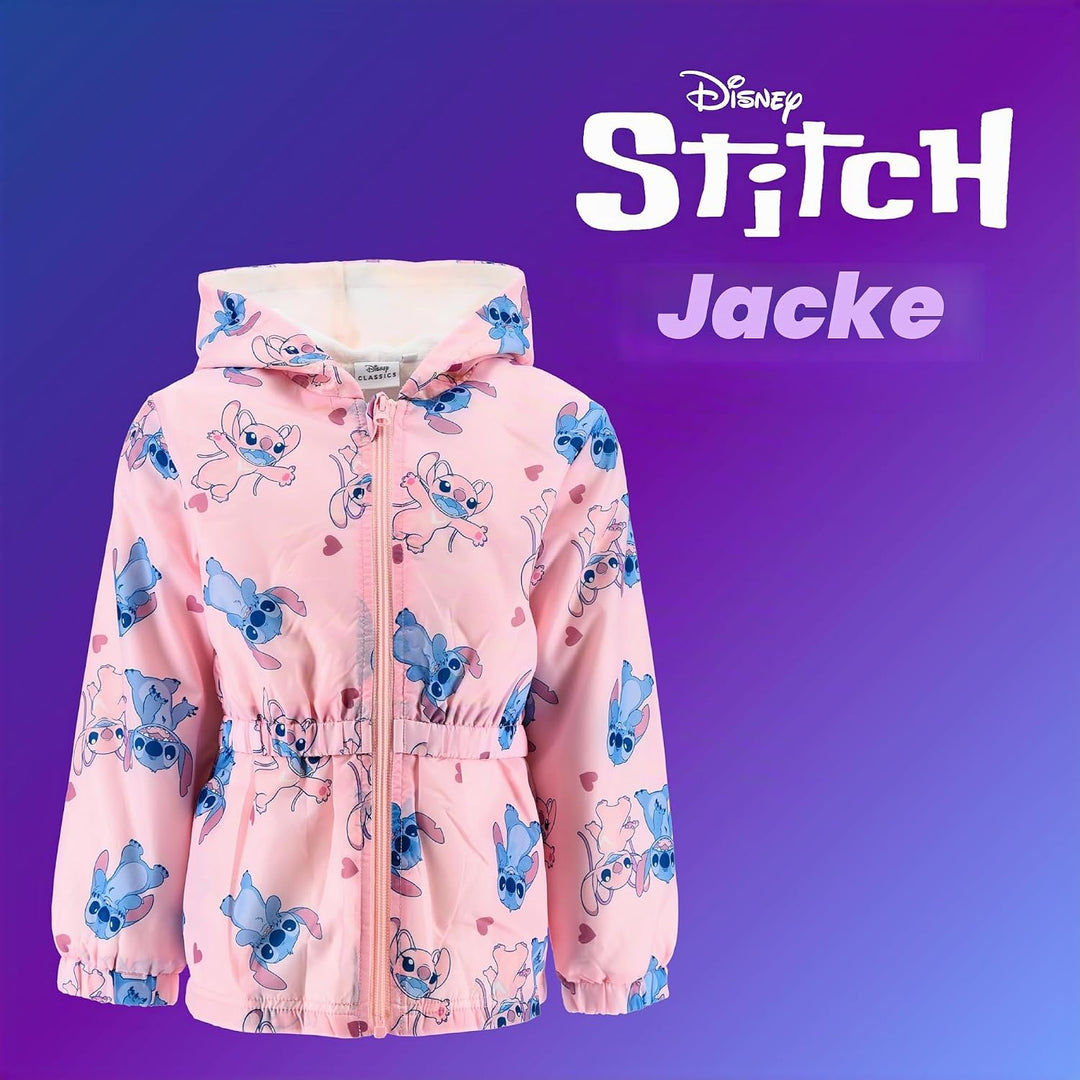 Disney Stitch Mädchen Jacke, Klassisches Sweatshirt Weiches Material, 3D Kapuzenjacke für Mädchen, G