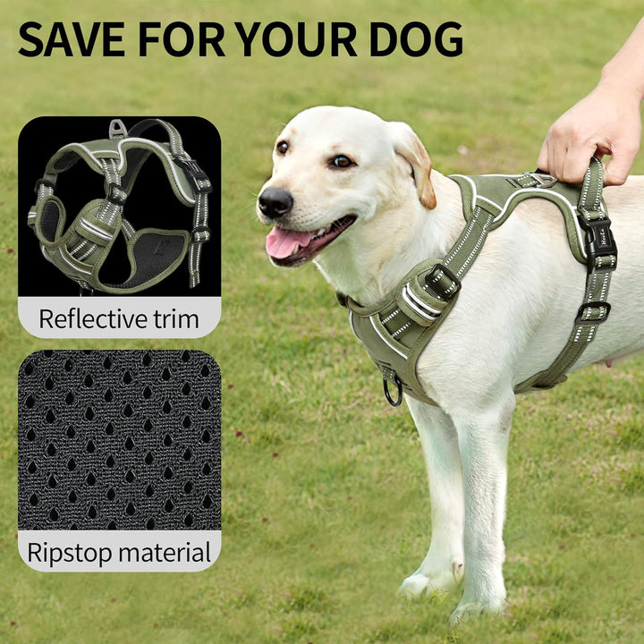 HEELE Hundegeschirr, Hundegeschirr Welpen Verstellbar Geschirr Hund Brustgeschirr Reflektierend Atmu