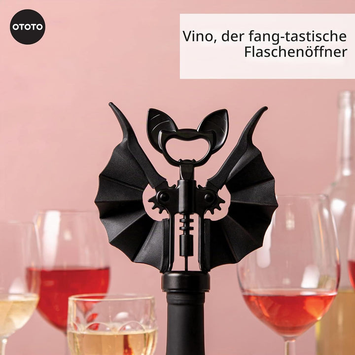 OTOTO 2-in-1 Korkenzieher, Goth Halloween Wein Geschenke, Gothic Küchenhelfer, Flaschenöffner Lustig