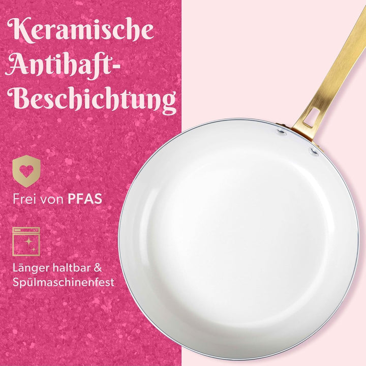 Paris Hilton – Kochgeschirr-Set 10-teilig – Aluminium & Keramik Antihaft-Beschichtung, Induktionsgee