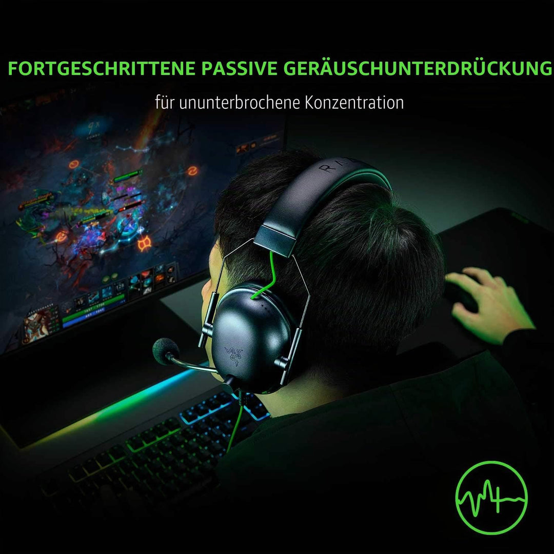 Razer BlackShark V2 X Gaming-Headset: 7.1 Surround Sound – 50 mm Treiber – Memory-Schaumstoff-Kissen
