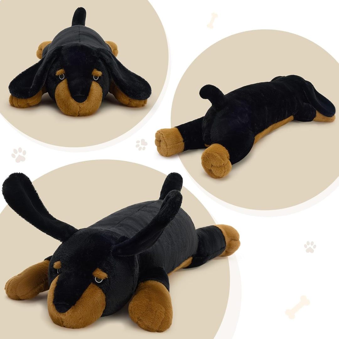 MorisMos 100cm lang dackel Hund Kuscheltier XXL, gross Plüschhund stofftier plüschtier, Kinder Gesch