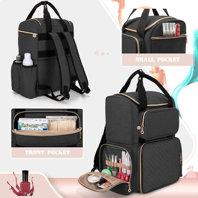 Luxja Nagellack Organizer Tasche für 70 Flaschen Nagellack, Nagellack Aufbewahrung Tasche für Nagelt