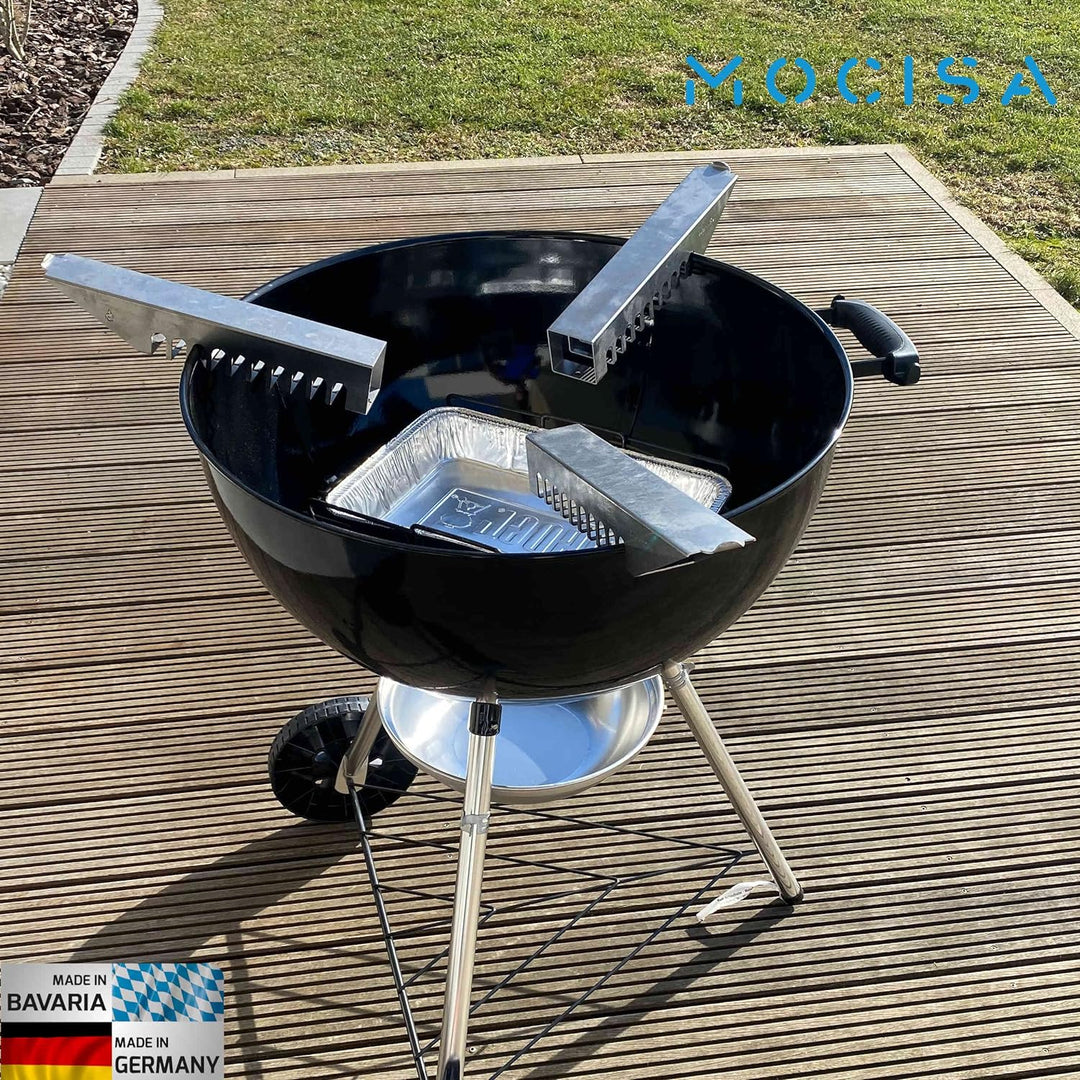 mocisa Universal Auflageleisten für Feuerplatte | Grillplatte | Plancha | Grösse einstellbar | Absta