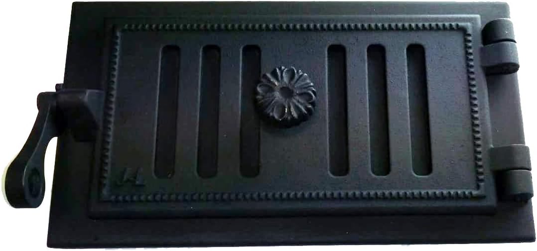 Sellon24® Revisionstür aus Gusseisen 34x19cm Gusseisen Kacheltür Backofentür Schwarz