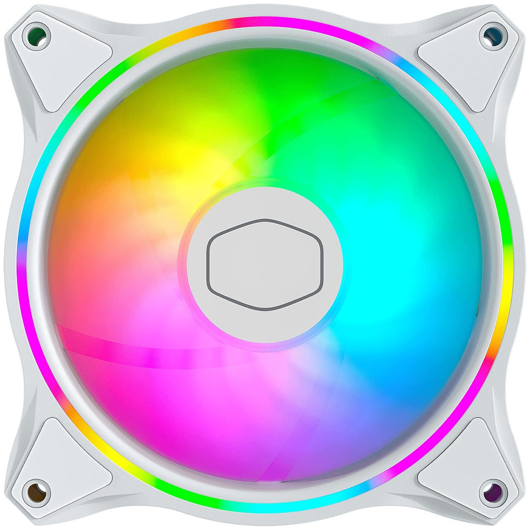 Cooler Master MasterFan MF120 Halo White Edition ARGB - Mit Zwei Beleuchtungs-Ringen, Gehäuse & Kühl