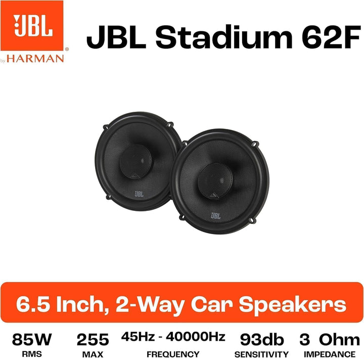 JBL Stadium 62F 2-Wege Auto Lautsprecher Set von Harman Kardon - 255 Watt Autolautsprecher Boxen 165