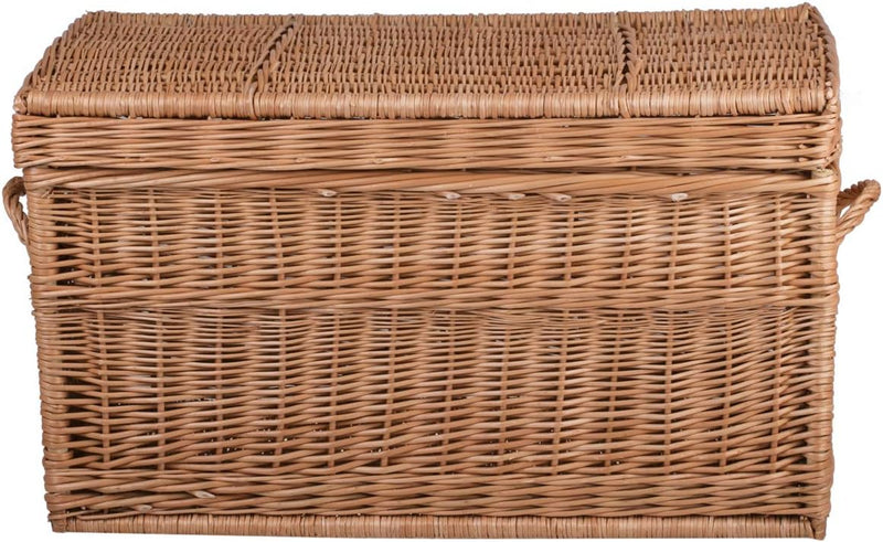 Wäscheschrank, Wäschekorb, Wäschepuff aus Weide, Spielzeugkorb aus Weide (Natur), Natur