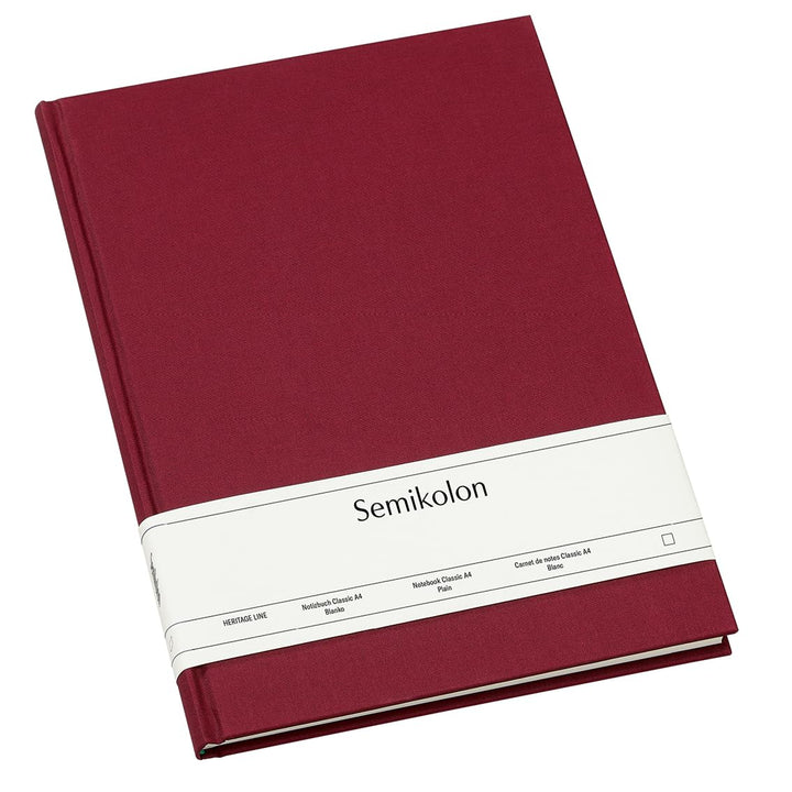Semikolon 351234 Notizbuch Classic A4 blanko - 176 Seiten, cremeweisses Papier - Lesezeichen - burgu