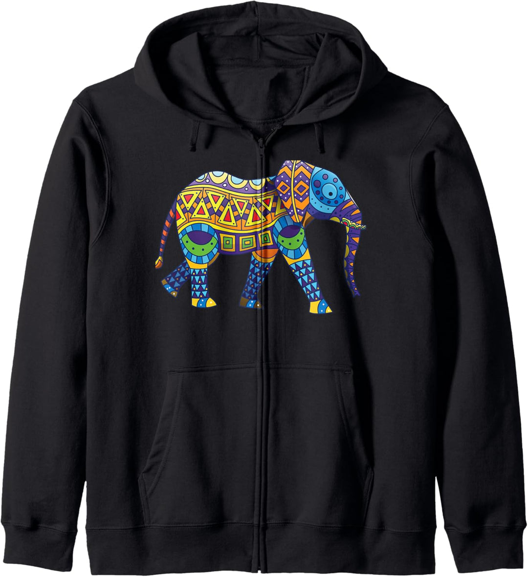 Mandala Ganesha Afrikanischer Elefant Kapuzenjacke